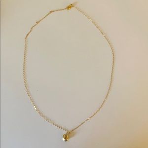 Dainty Gold Fortune Cookie Necklace